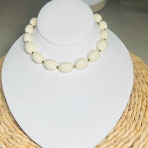 Vintage Monet Oval Graduated Bead Necklace